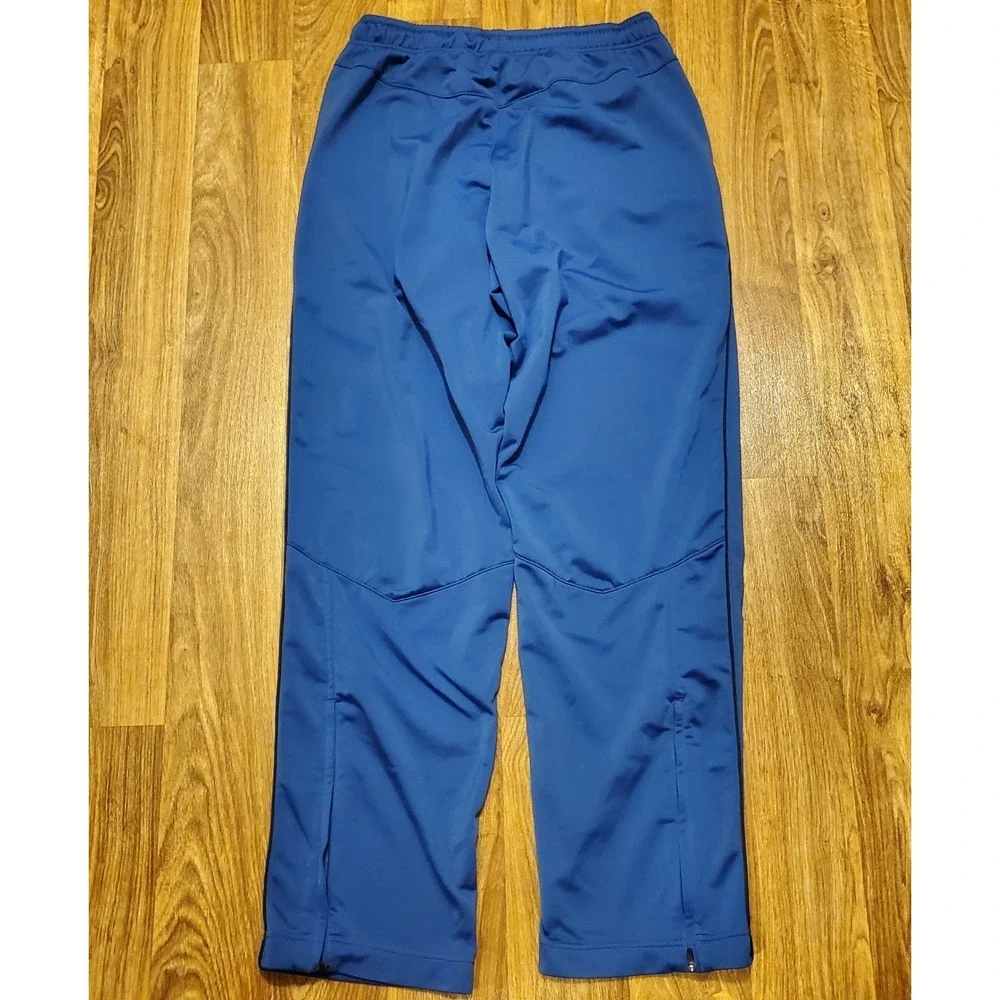 Vtg Nike Track Pants Men Medium Blue Side Stripe Ankle Zip Athletic Pockets Y2K